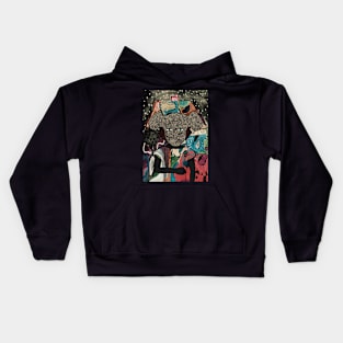 Zoe: A Captivating NFT with Doodle Eyes, Green Skin, and a Mystical Touch Kids Hoodie